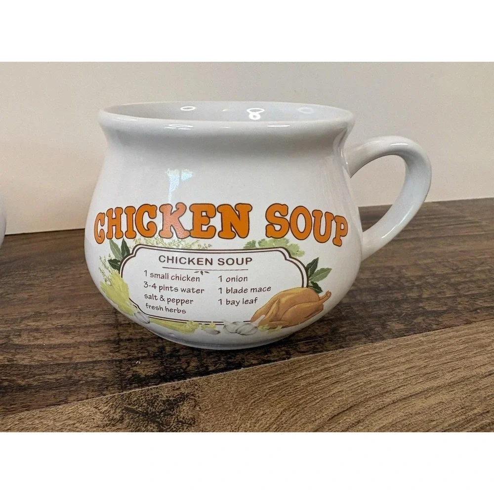 Vintage Dat'l Do-It Vegetable Soup Recipe Ceramic Mug Cup Bowl